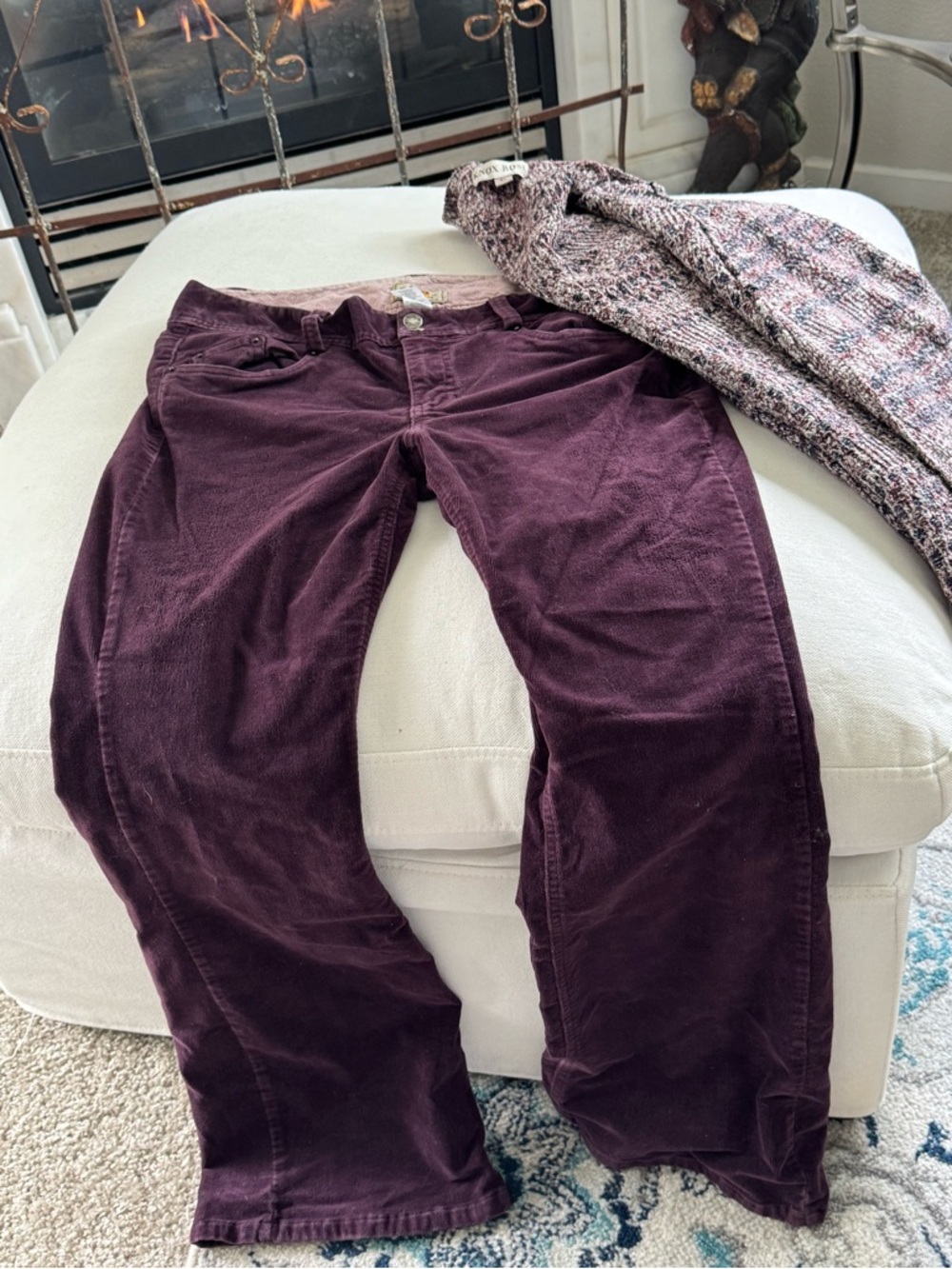 Route 66 Corduroy Pants in Plum